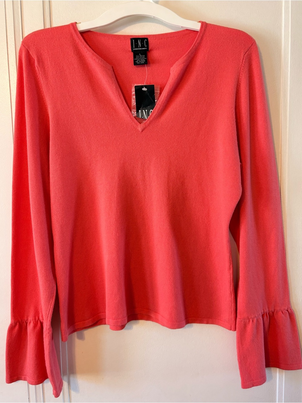 New with tags girly, coquette, preppy, Y2K, vintage INC coral pink blouse